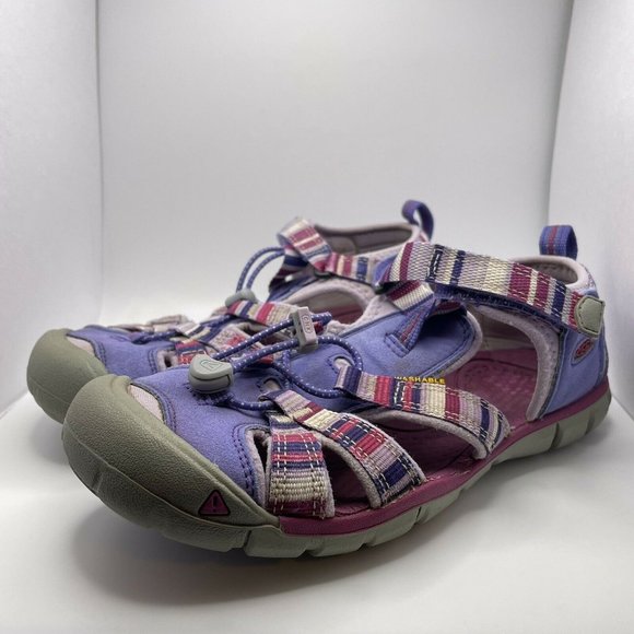 Keen Seacamp II Cnx Liberty Raya Purple Pink Children’s Size 7 Sandals Used - Picture 1 of 9